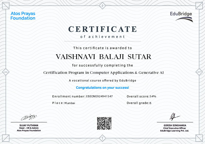 certificate details