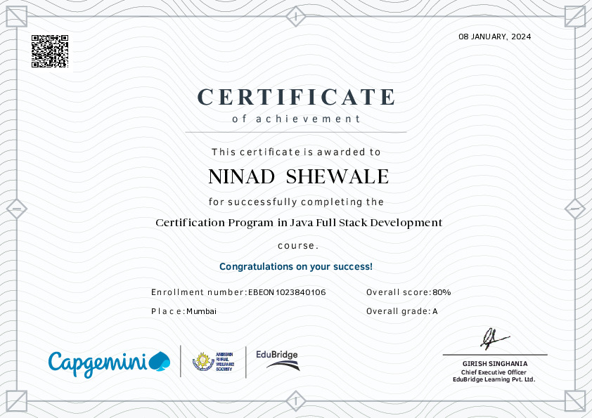 certificate details