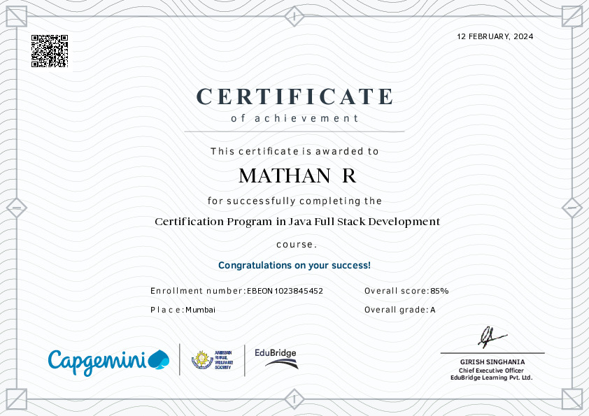 certificate details