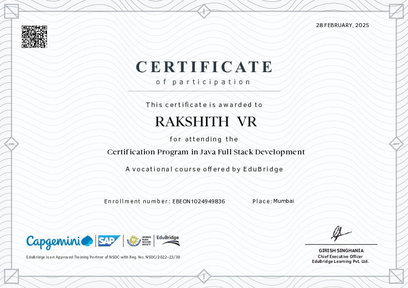 certificate details