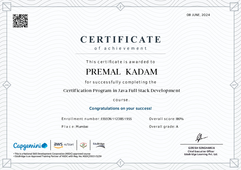 certificate details