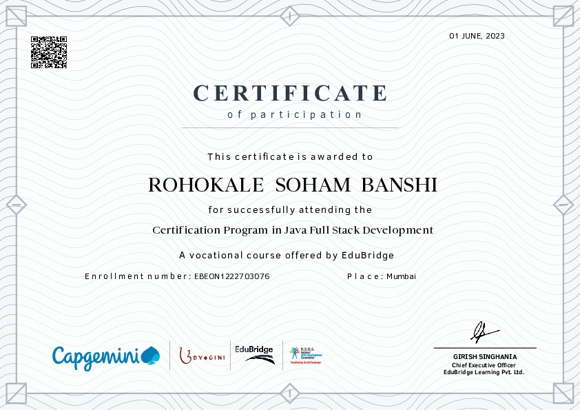 certificate details