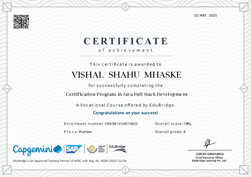 certificate details
