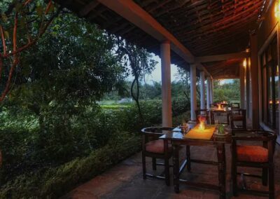 Chitvan Jungle Lodge Balcony Seating Area