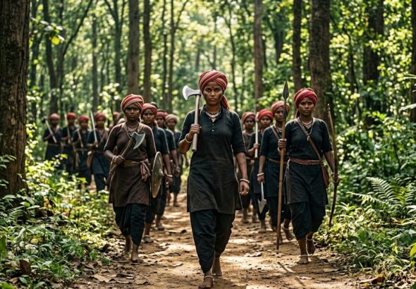 Jharkhand tribal women hunting festival