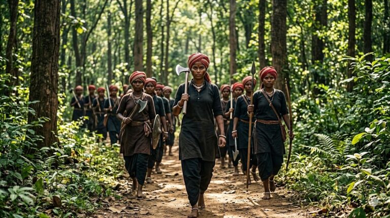 Jharkhand tribal women hunting festival