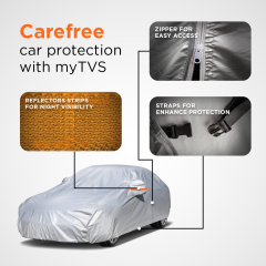 Buy Universal Size myTVS  Car Body Cover with Mirror Pockets at Lowest Price