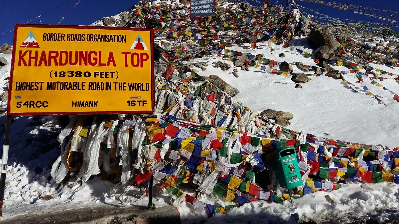 Nubra Valley to Leh via Khardung La