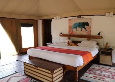 Jamtara Wilderness Camp Bed Side View