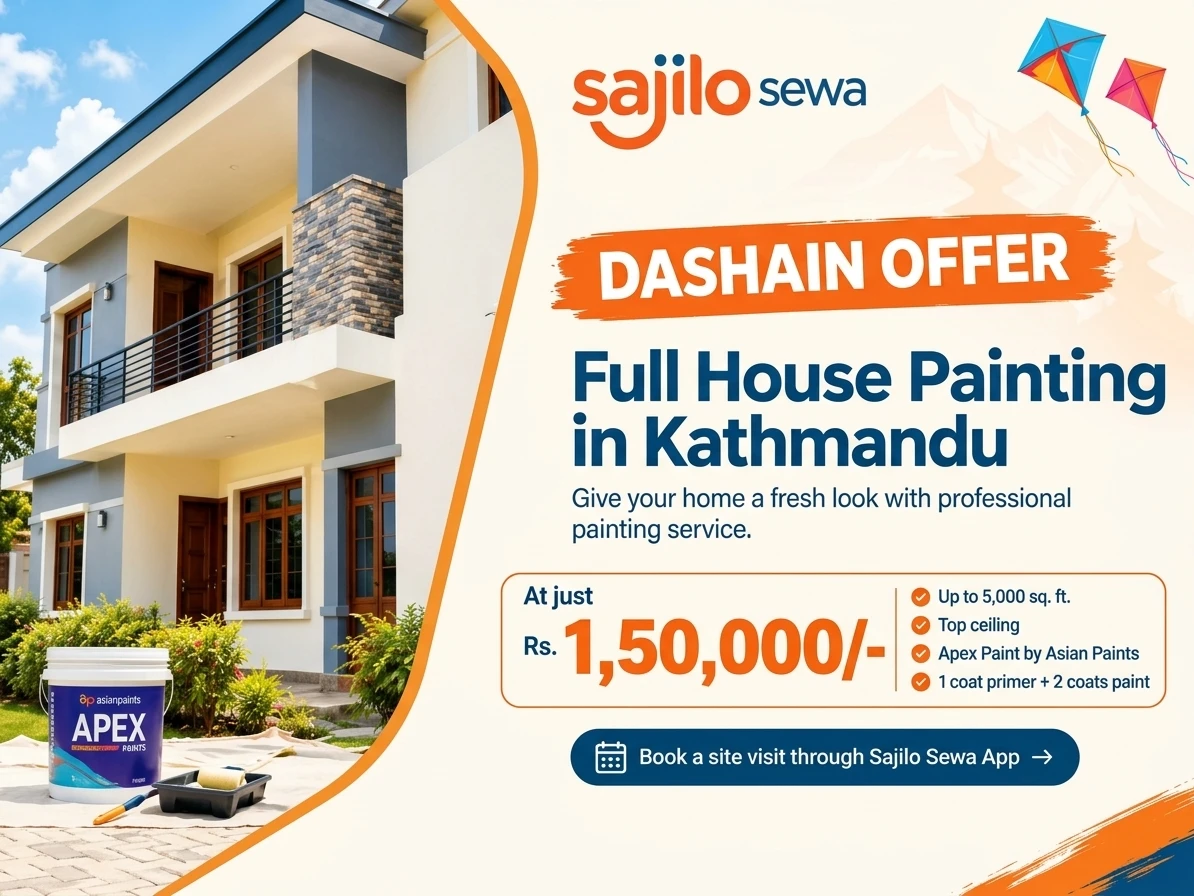 Full House Painting in Kathmandu at Rs. 1,50,000 | Dashain Offer
