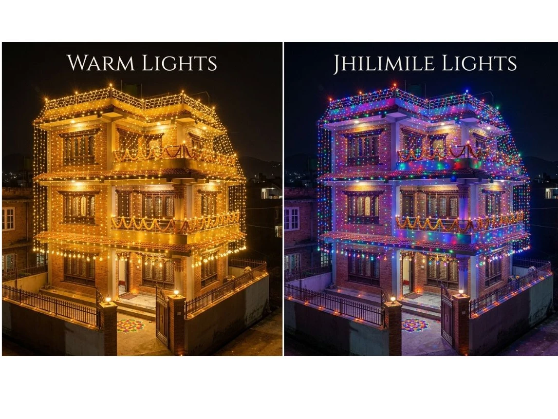 Multicolor vs Warm Tihar Lights