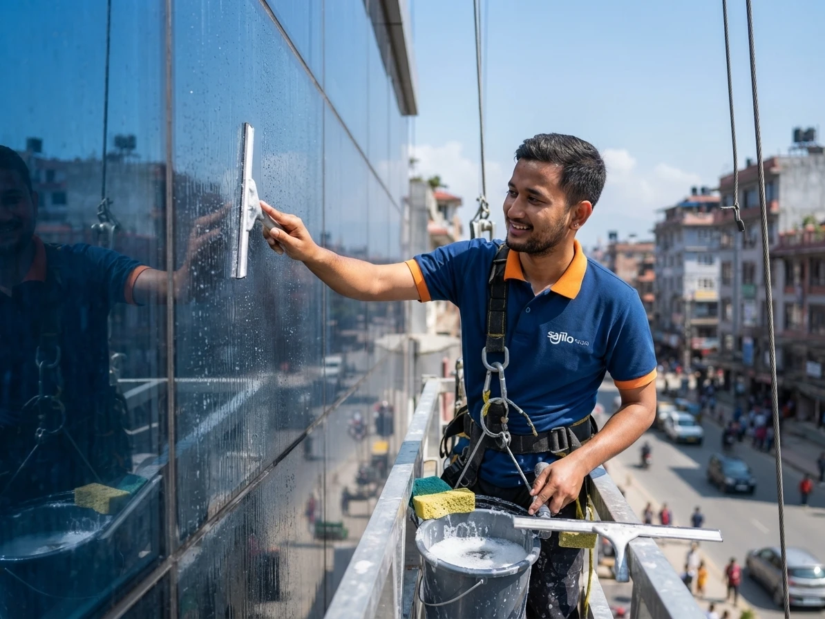 Glass Cleaning (Outdoor Glass Cleaning)