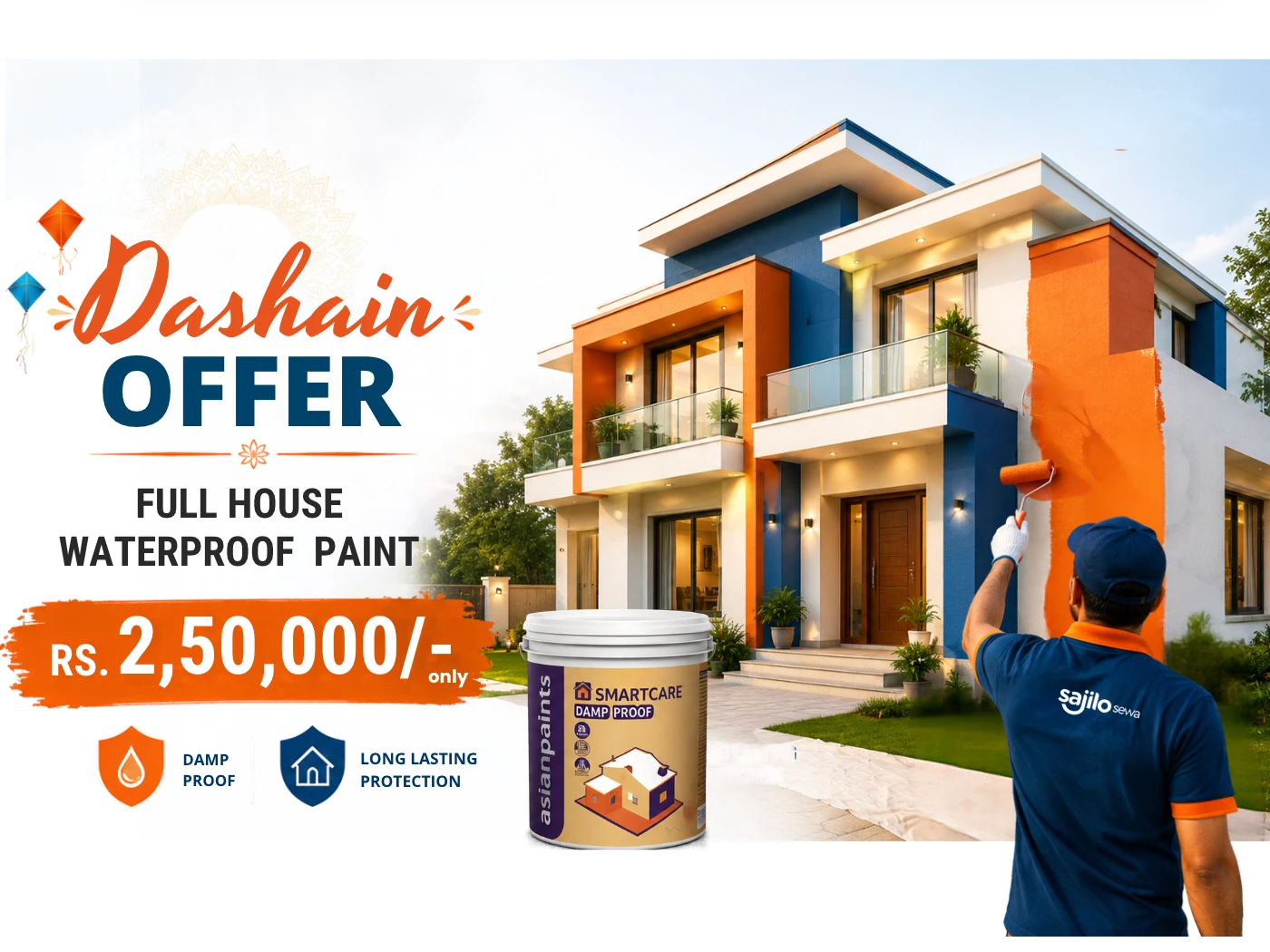 Full House Waterproofing Painting (Dashain Offer)