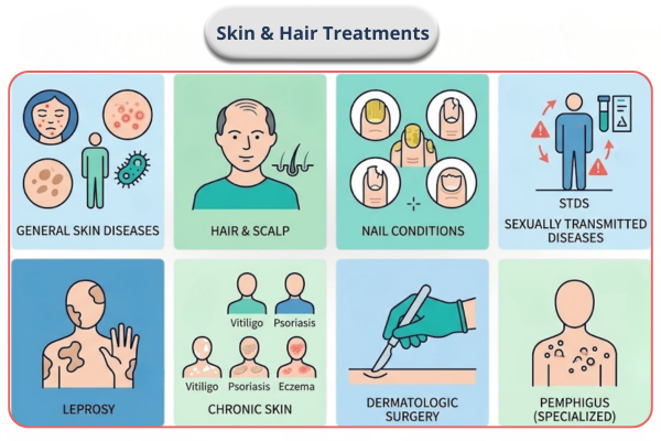 Get Advanced dermatology facilities in Mumbai at Bombay Hospital offering expert skin, hair, and nail treatment with modern medical technology