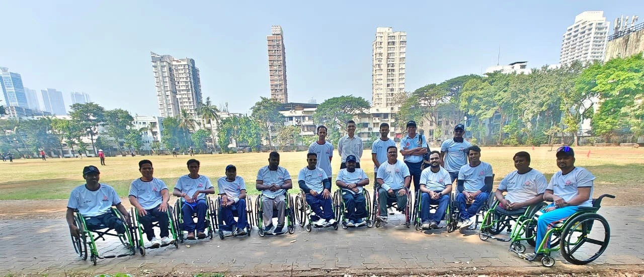 Differently abled gentleman's cricket team representing Mumbai