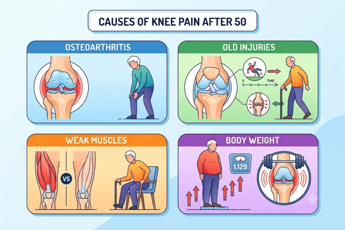 Causes of knee pain after 50 explained by Dr. Pramod Bhor, orthopedic surgeon in Navi Mumbai