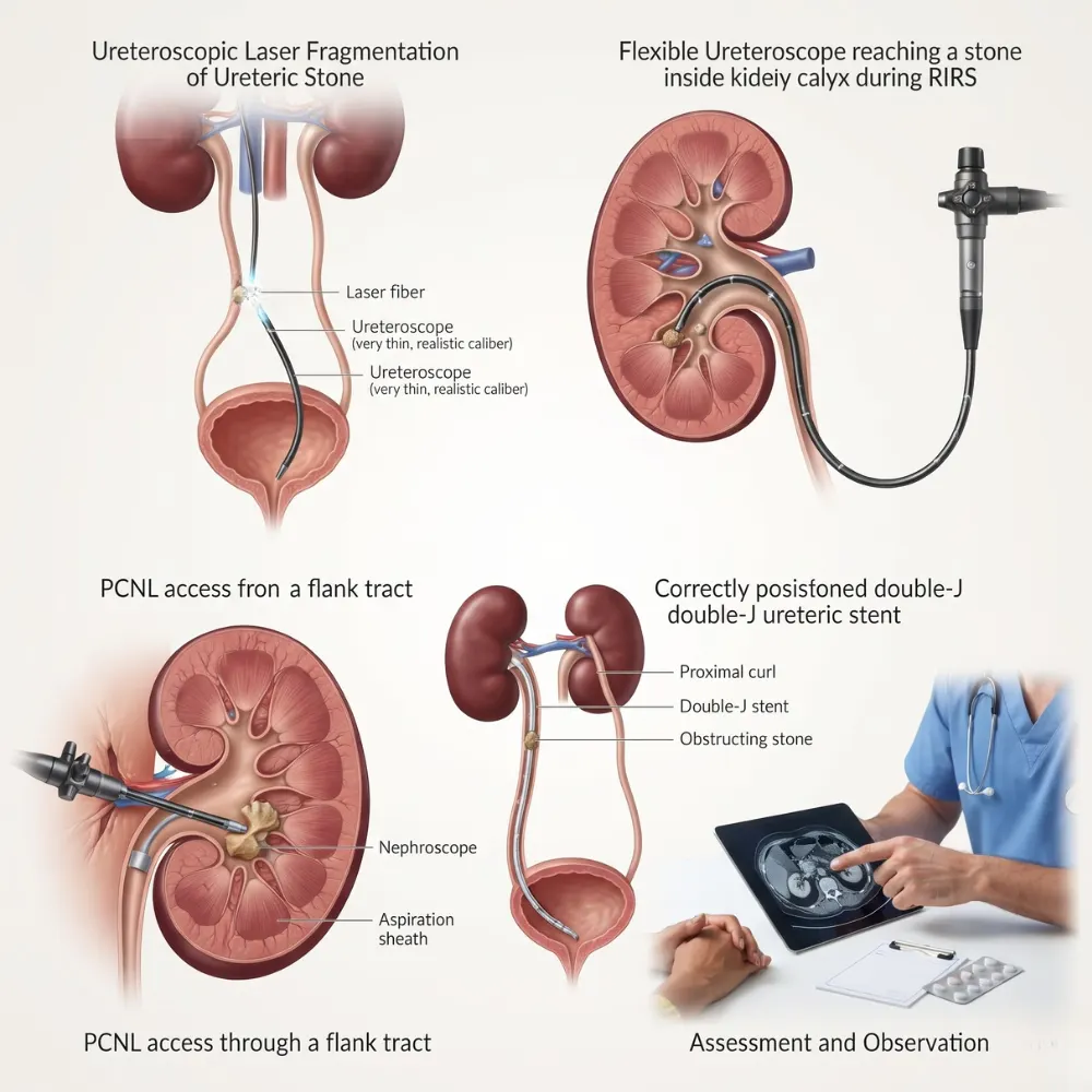 How is kidney stone pain treated