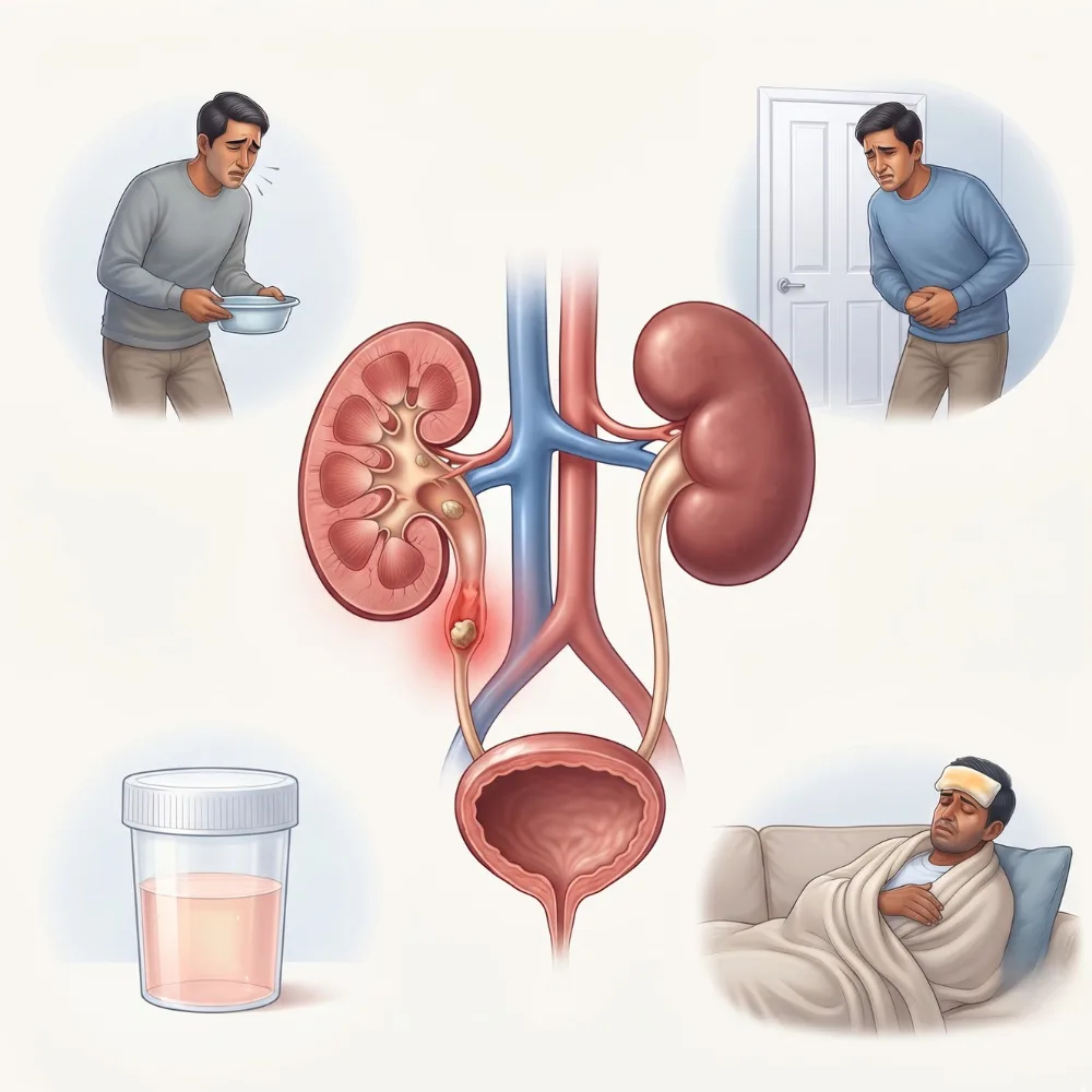 What are the other symptoms of kidney stones