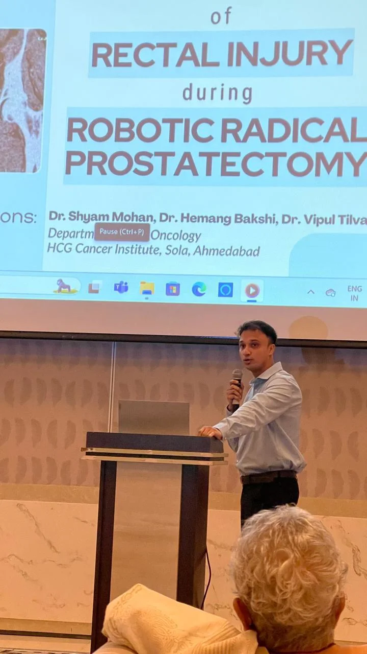 Dr. Shyam Mohan with Robotic Surgical System
