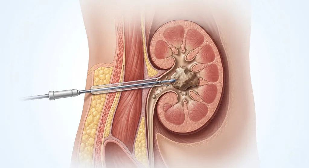 PCNL procedure for removal of large kidney stones