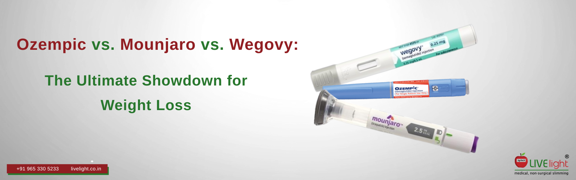 Ozempic vs Mounjaro vs Wegovy Comparison