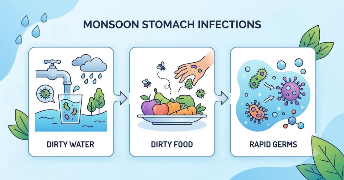Causes Stomach Infections During Monsoon