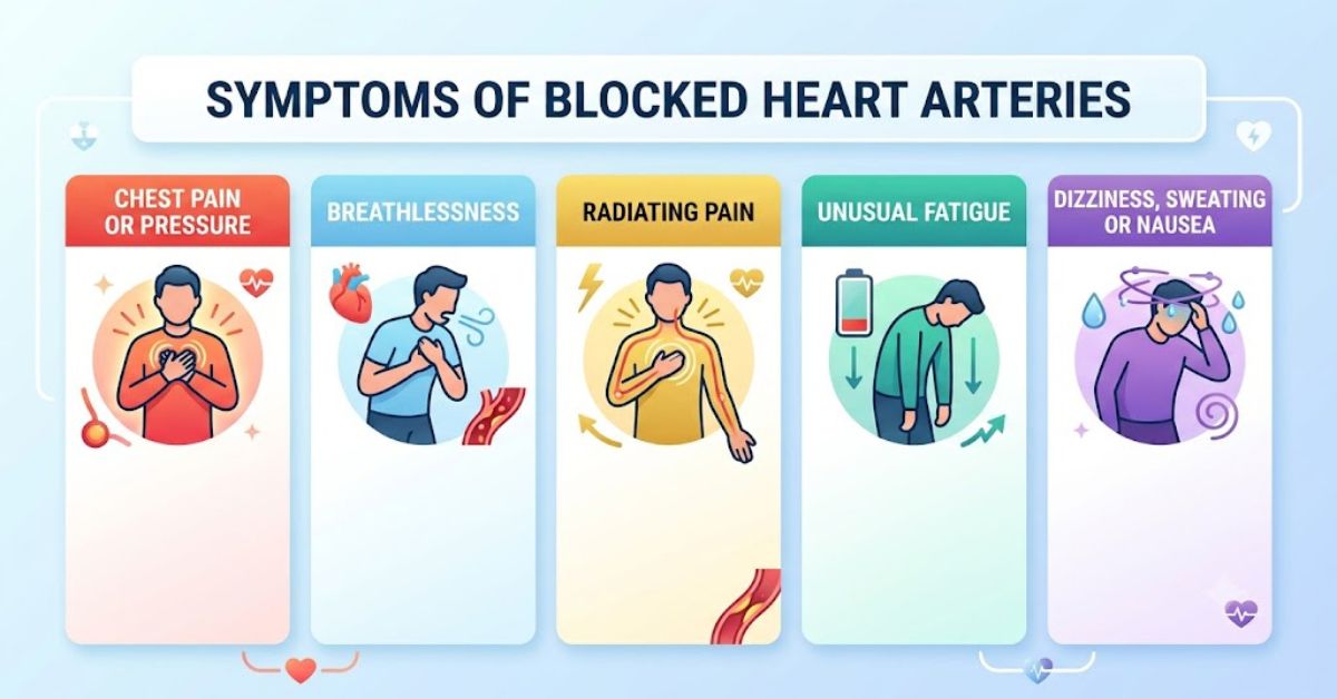 Early Symptoms of Blocked Heart Arteries Explained by the top Cardiologist Mumbai at heart hospital in Mumbai