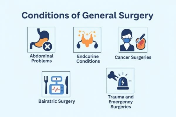 Conditions of General Surgery treated at Bombay Hospital in Mumbai