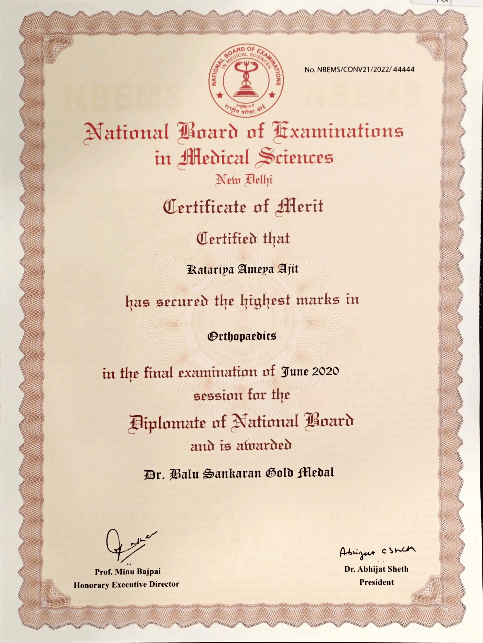 DNB-gold-medal-certificate
