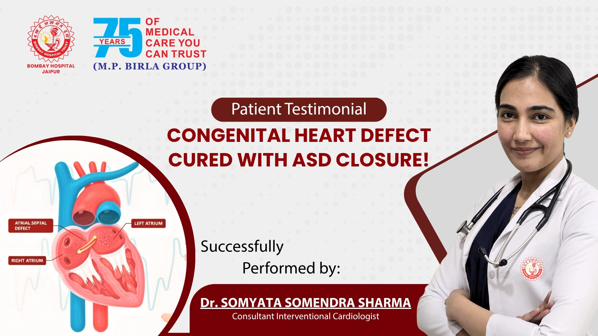 ASD Device Closure Success Story | Bombay Hospital Jaipur | Dr. Somyata Somendra Sharma