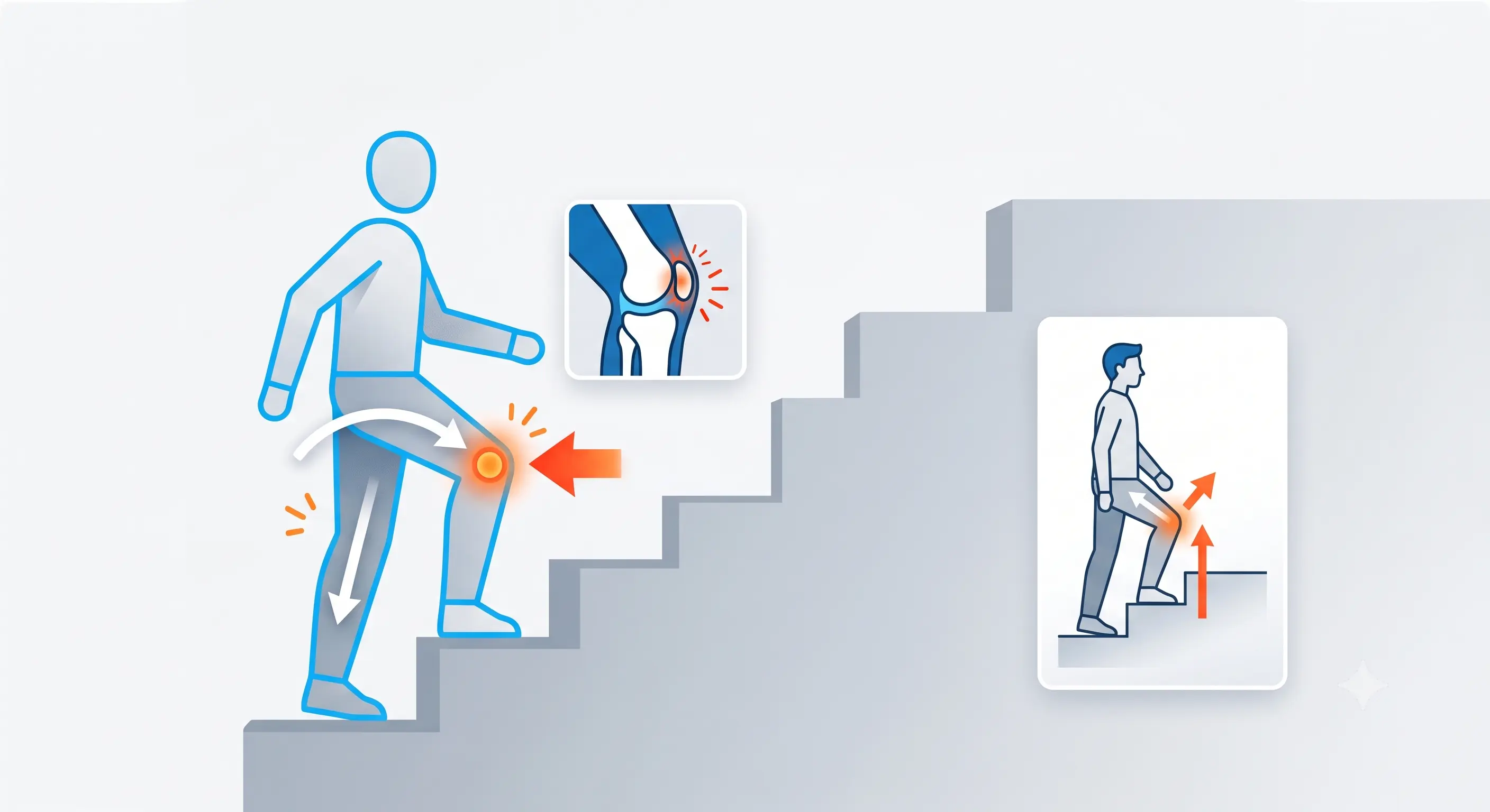 Knee pain while climbing stairs treatment by an orthopedic knee specialist in Mumbai.