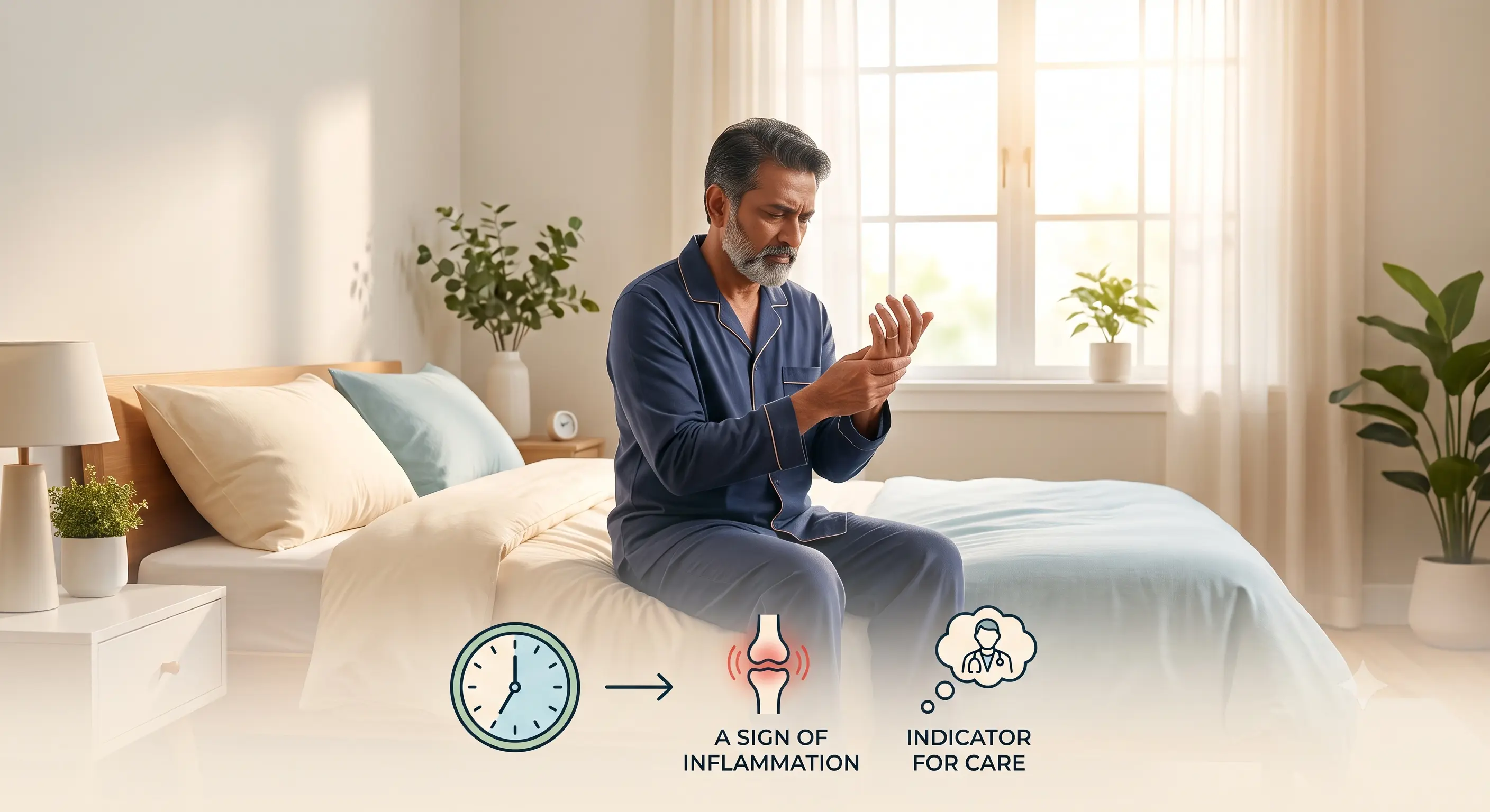 Morning joint stiffness explained by a rheumatologist in Mumbai