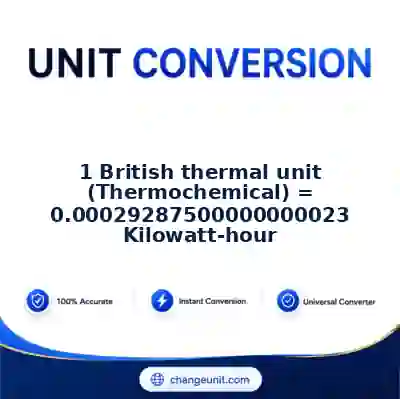 convert-from-british-thermal-unit-thermochemical-to-kilowatt-hour - The Best Free Converter