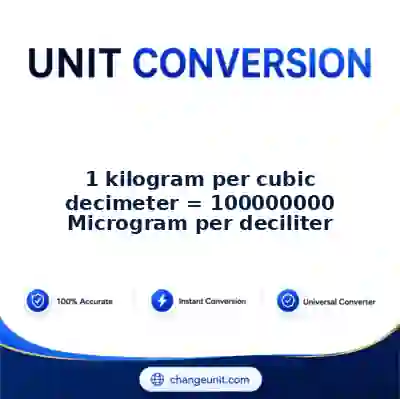 convert-from-kilogram-per-cubic-decimeter-to-microgram-per-deciliter - The Best Free Converter