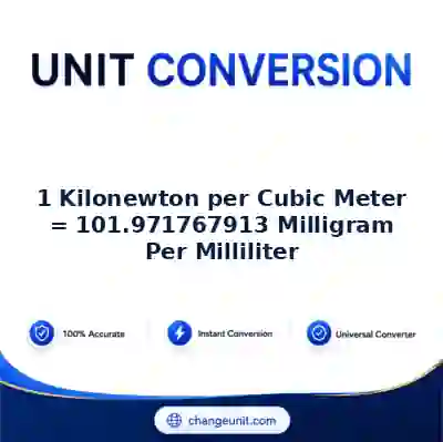 convert-from-kilonewton-per-cubic-meter-to-milligram-per-milliliter - The Best Free Converter