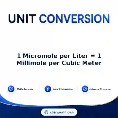 convert-from-micromole-per-liter-to-millimole-per-cubic-meter - The Best Free Converter