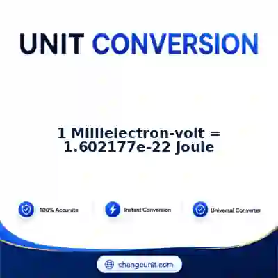 convert-from-millielectron-volt-to-joule - The Best Free Converter