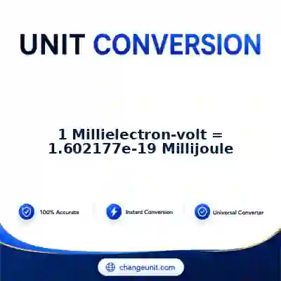 convert-from-millielectron-volt-to-millijoule - The Best Free Converter