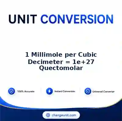 convert-from-millimole-per-cubic-decimeter-to-quectomolar - The Best Free Converter