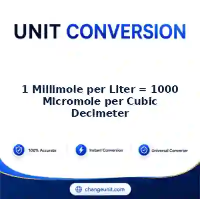 convert-from-millimole-per-liter-to-micromole-per-cubic-decimeter - The Best Free Converter