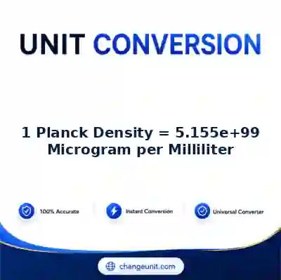 convert-from-planck-density-to-microgram-per-milliliter - The Best Free Converter