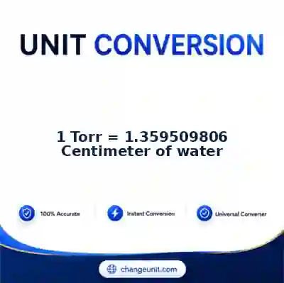convert-from-torr-to-centimeter-of-water - The Best Free Converter
