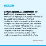 GovTech pilots AI, automation for traffic and government services