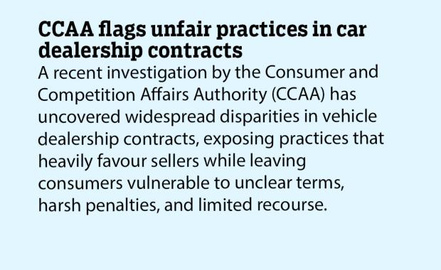 CCAA flags unfair practices in car dealership contracts