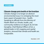 Climate change puts health at the frontline