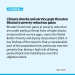 Climate shocks and service gaps threaten Bhutan’s poverty reduction gains