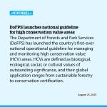 DoFPS launches national guideline for high conservation value areas