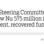 ESP Steering Committee to review Nu 575 million in unspent, recovered funds