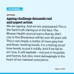 Ageing challenge demands real and urgent action