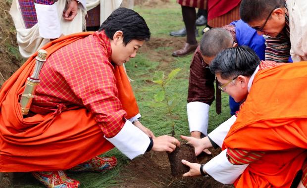 Prince Jigyel Ugyen Wangchuck inaugurates One Tree Initiative at Tsewgang